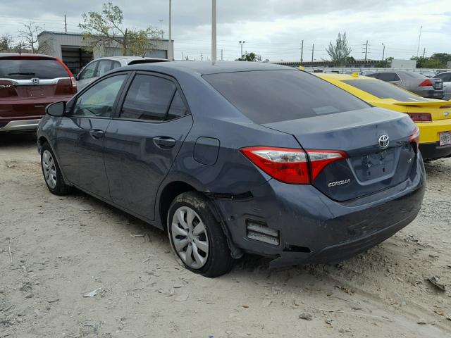 2T1BURHE7FC306306 - 2015 TOYOTA COROLLA L GRAY photo 3