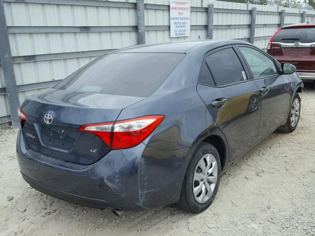 2T1BURHE7FC306306 - 2015 TOYOTA COROLLA L GRAY photo 4