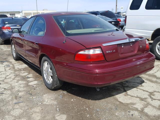 1MEFM55S84A619448 - 2004 MERCURY SABLE LS P BURGUNDY photo 3