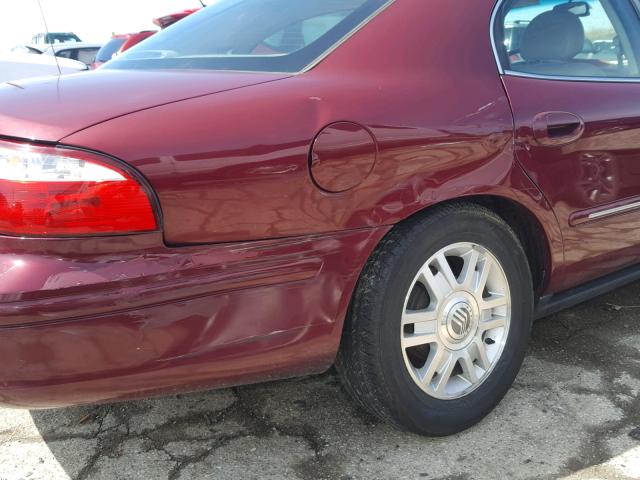 1MEFM55S84A619448 - 2004 MERCURY SABLE LS P BURGUNDY photo 9