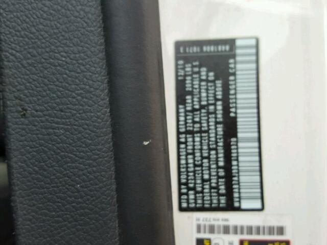 WVWAB7AJ9BW166970 - 2011 VOLKSWAGEN GOLF 白色 照片 10