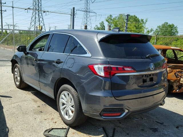 5J8TB4H53GL001054 - 2016 ACURA RDX TECHNO GRAY photo 3