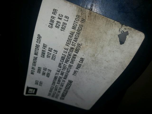 1G1NE52J316229046 - 2001 CHEVROLET MALIBU LS ლურჯი ფოტო 10