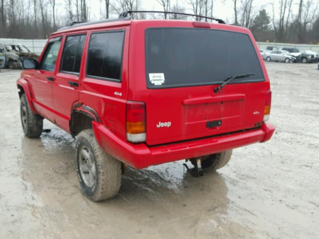 1J4FJ68S9WL194223 - 1998 JEEP CHEROKEE S RED photo 3