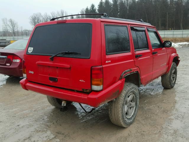 1J4FJ68S9WL194223 - 1998 JEEP CHEROKEE S RED photo 4