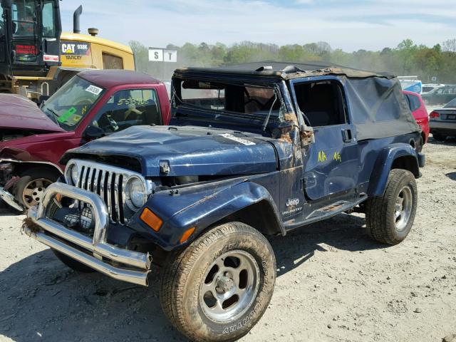 1J4FA44S56P748991 - 2006 JEEP WRANGLER / BLUE photo 2