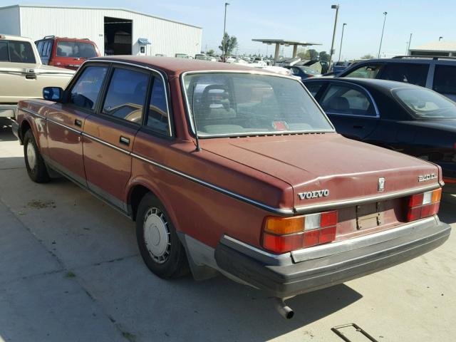 YV1AX8840J1326070 - 1988 VOLVO 244 DL RED photo 3