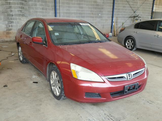 1HGCM66457A057430 - 2007 HONDA ACCORD SE BURGUNDY photo 1