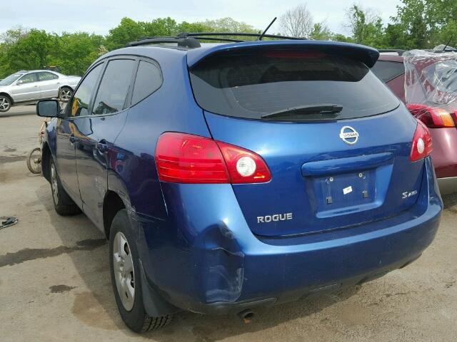 JN8AS58V79W176764 - 2009 NISSAN ROGUE S BLUE photo 3