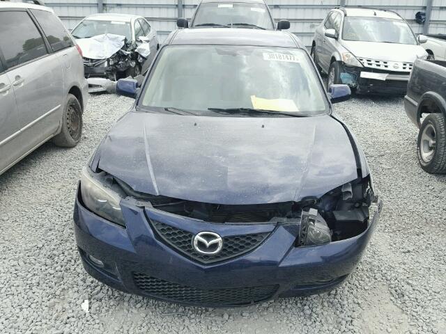 JM1BK32F391220617 - 2009 MAZDA MAZDA3I BLUE photo 9