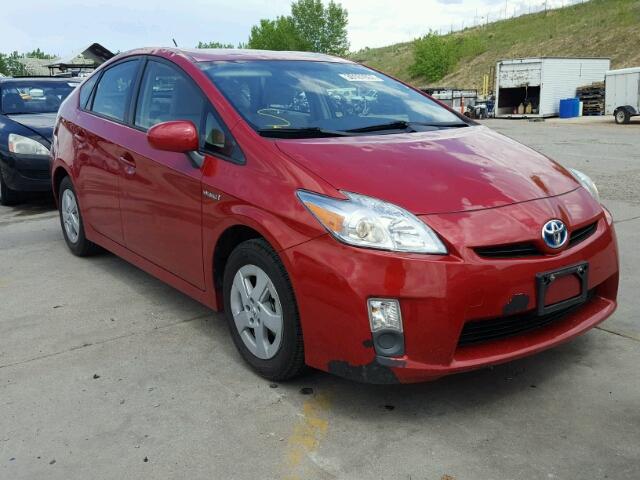 JTDKN3DU6B5305419 - 2011 TOYOTA PRIUS RED photo 1