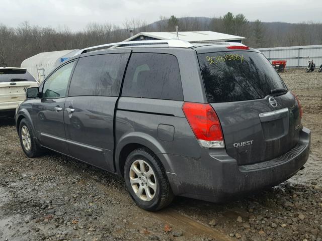 5N1BV28UX8N117656 - 2008 NISSAN QUEST S GRAY photo 3