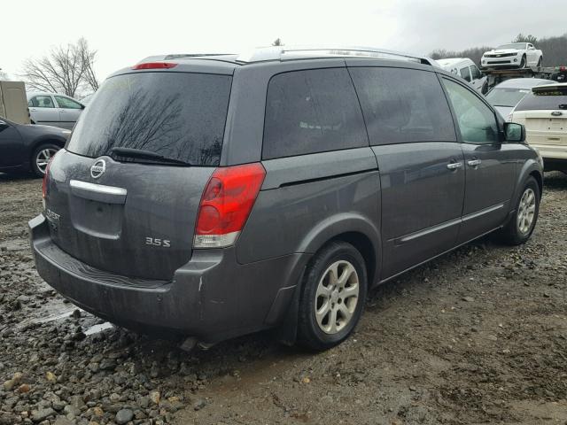 5N1BV28UX8N117656 - 2008 NISSAN QUEST S GRAY photo 4