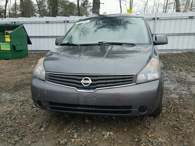 5N1BV28UX8N117656 - 2008 NISSAN QUEST S GRAY photo 9