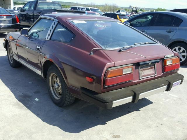 JN1HZ04S7BX266682 - 1981 DATSUN 280ZX MAROON photo 3