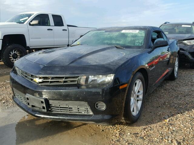 2G1FA1E30F9144686 - 2015 CHEVROLET CAMARO LS BLACK photo 2