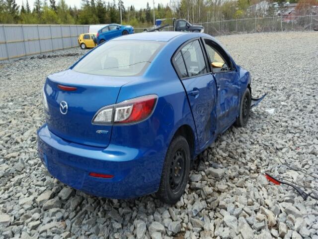 JM1BL1V7XD1847054 - 2013 MAZDA 3 I BLUE photo 4