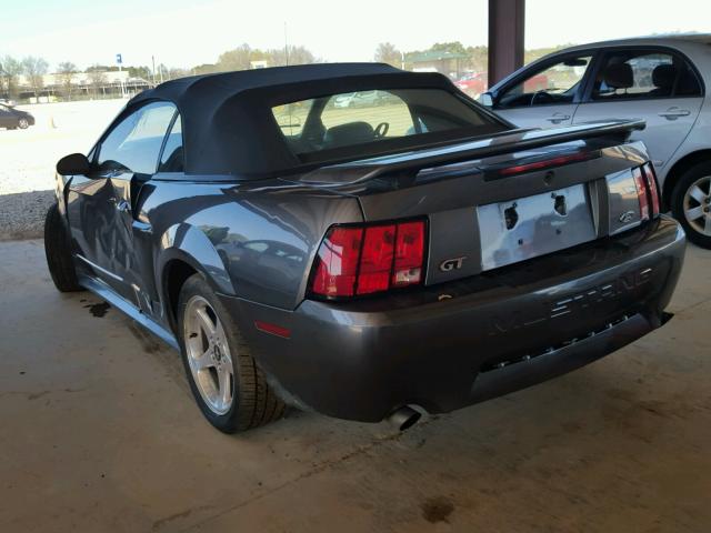 1FAFP45X63F435289 - 2003 FORD MUSTANG GT CHARCOAL photo 3