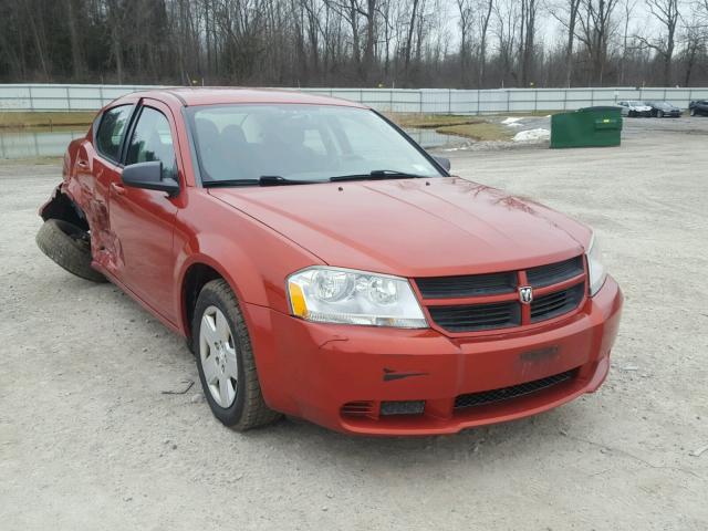 1B3LC46K88N653678 - 2008 DODGE AVENGER SE ORANGE photo 1