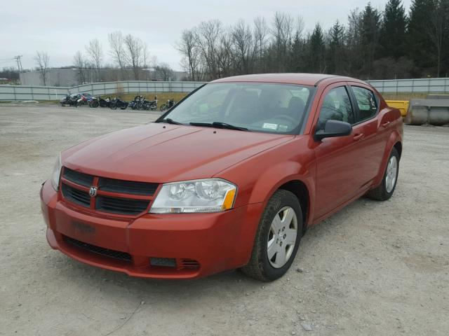 1B3LC46K88N653678 - 2008 DODGE AVENGER SE ORANGE photo 2