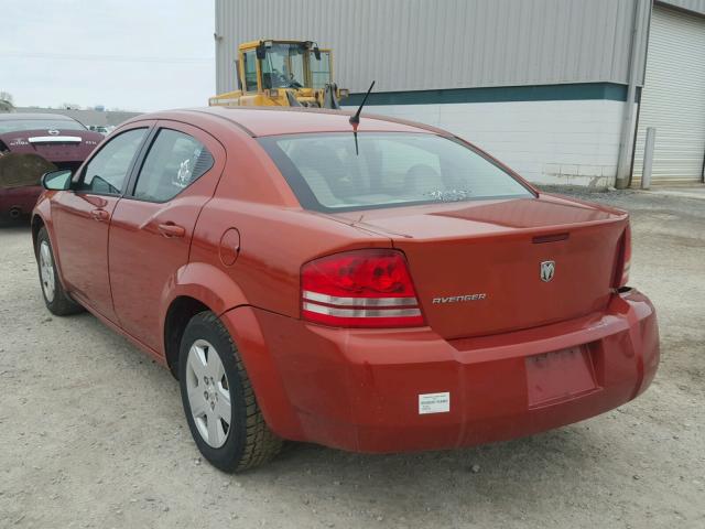 1B3LC46K88N653678 - 2008 DODGE AVENGER SE ORANGE photo 3