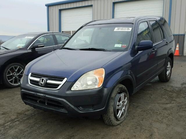 JHLRD78854C024400 - 2004 HONDA CR-V EX BLUE photo 2