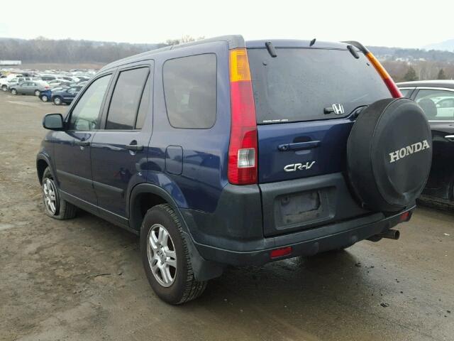 JHLRD78854C024400 - 2004 HONDA CR-V EX BLUE photo 3