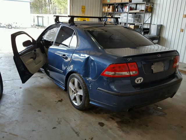 YS3FH46U661021824 - 2006 SAAB 9-3 AERO BLUE photo 3