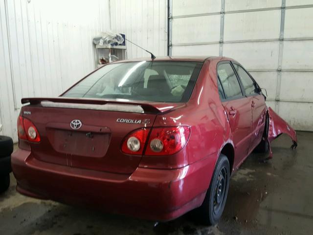 1NXBR32E17Z777326 - 2007 TOYOTA COROLLA CE RED photo 4