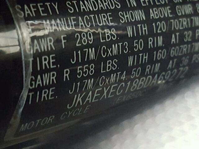 JKAEXEC18BDA69272 - 2011 KAWASAKI EX650 C 黑色 照片 20