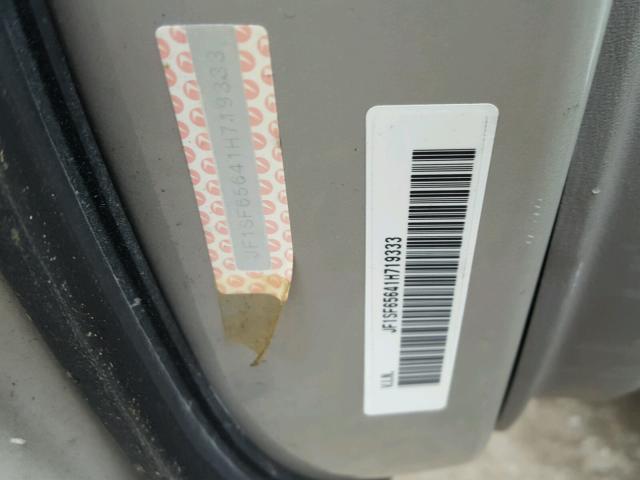 JF1SF65641H719333 - 2001 SUBARU FORESTER S ნაცრისფერი ფოტო 10