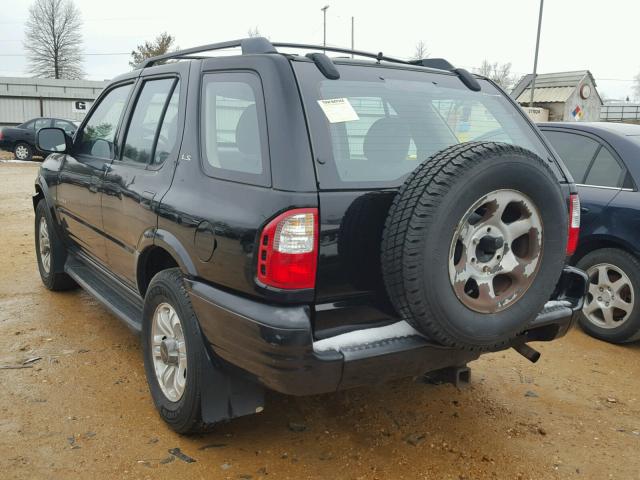 4S2DM58W9Y4327789 - 2000 ISUZU RODEO S BLACK photo 3