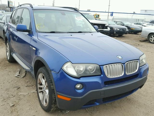 WBXPC93477WF08293 - 2007 BMW X3 3.0SI BLUE photo 1