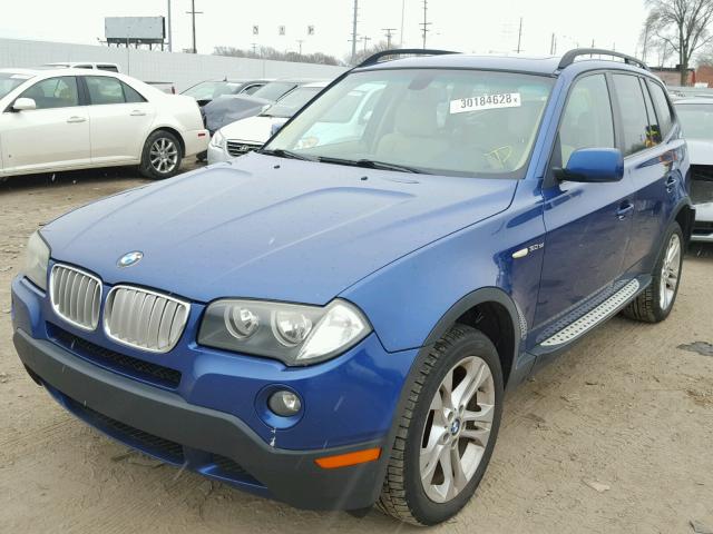 WBXPC93477WF08293 - 2007 BMW X3 3.0SI BLUE photo 2