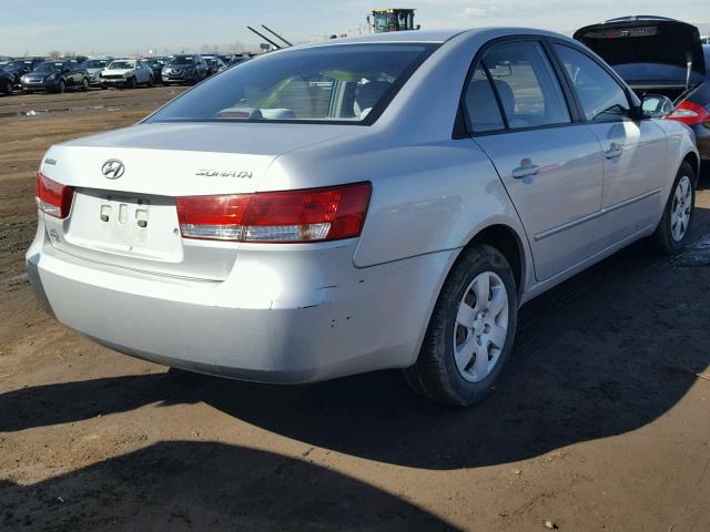 5NPET46C57H182118 - 2007 HYUNDAI SONATA GLS SILVER photo 4