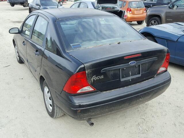 1FAFP33P72W271224 - 2002 FORD FOCUS LX BLACK photo 3