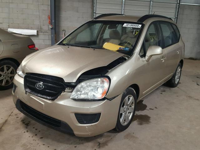 KNAFG526187148680 - 2008 KIA RONDO LX BEIGE photo 2