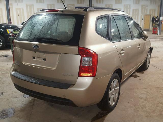 KNAFG526187148680 - 2008 KIA RONDO LX BEIGE photo 4