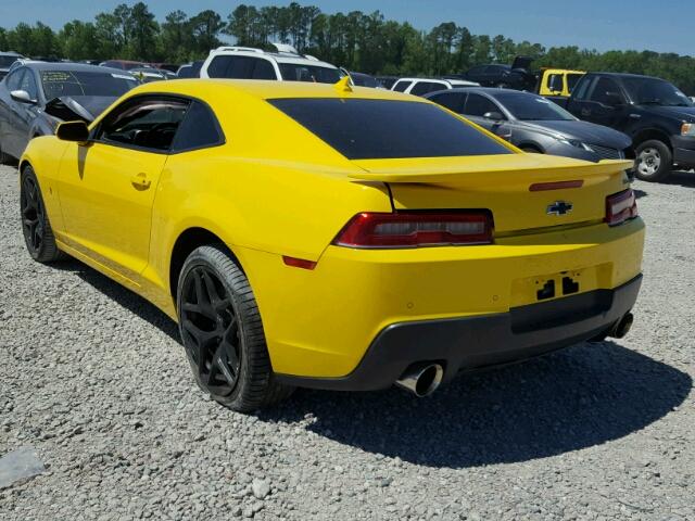 2G1FK1EJ4E9195764 - 2014 CHEVROLET CAMARO 2SS YELLOW photo 3