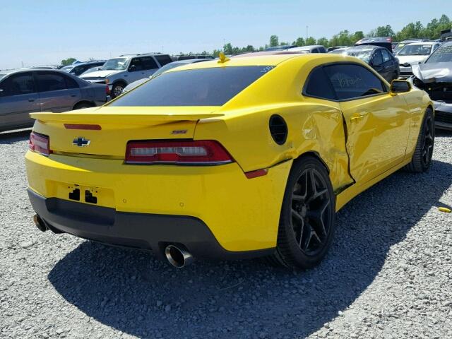 2G1FK1EJ4E9195764 - 2014 CHEVROLET CAMARO 2SS YELLOW photo 4