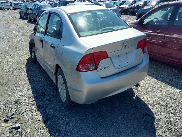 2HGFA16336H020585 - 2006 HONDA CIVIC DX V SILVER photo 3