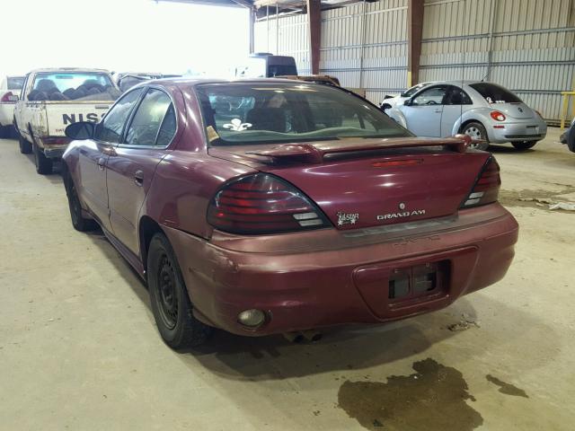 1G2NE52E35M135197 - 2005 PONTIAC GRAND AM S MAROON photo 3