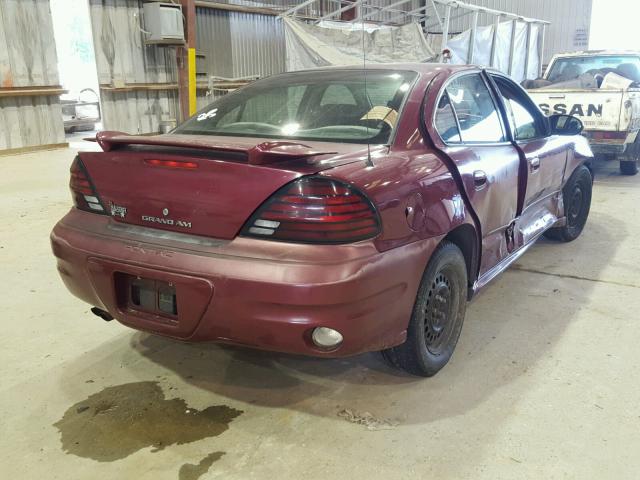 1G2NE52E35M135197 - 2005 PONTIAC GRAND AM S MAROON photo 4