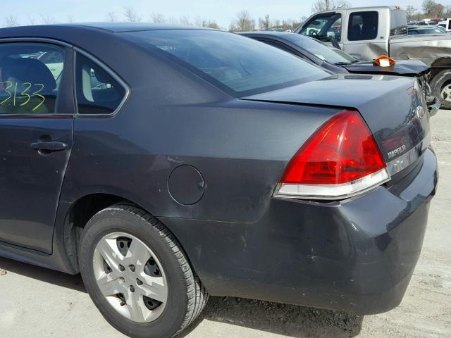 2G1WA5EK0A1106252 - 2010 CHEVROLET IMPALA LS GRAY photo 9