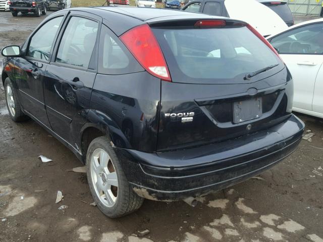 1FAHP37N47W140213 - 2007 FORD FOCUS ZX5 BLACK photo 3