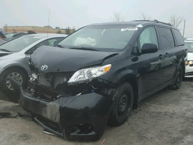 5TDKK3DC1DS287828 - 2013 TOYOTA SIENNA LE BLACK photo 2