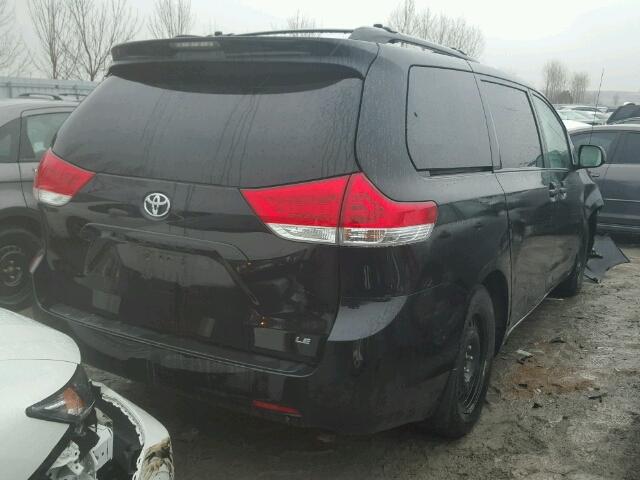 5TDKK3DC1DS287828 - 2013 TOYOTA SIENNA LE BLACK photo 4