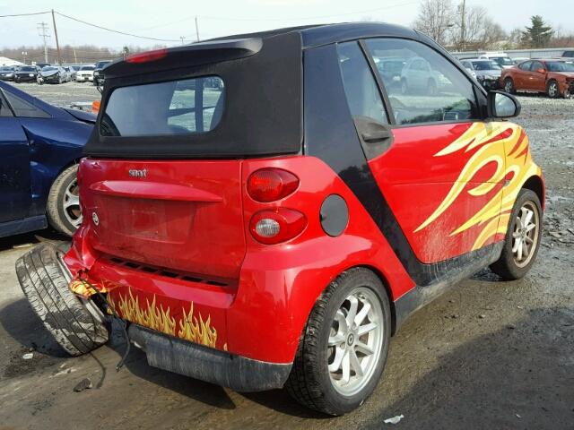 WMEEK31XX9K236218 - 2009 SMART FORTWO PAS 红色 照片 4