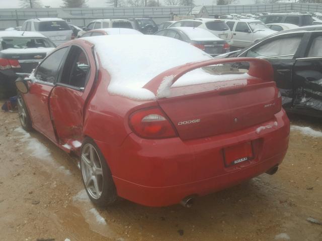 1B3ES66S04D549158 - 2004 DODGE NEON SRT-4 RED photo 3