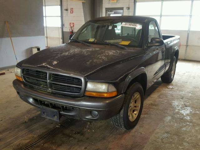 1B7FL16X22S720404 - 2002 DODGE DAKOTA BAS BLACK photo 2